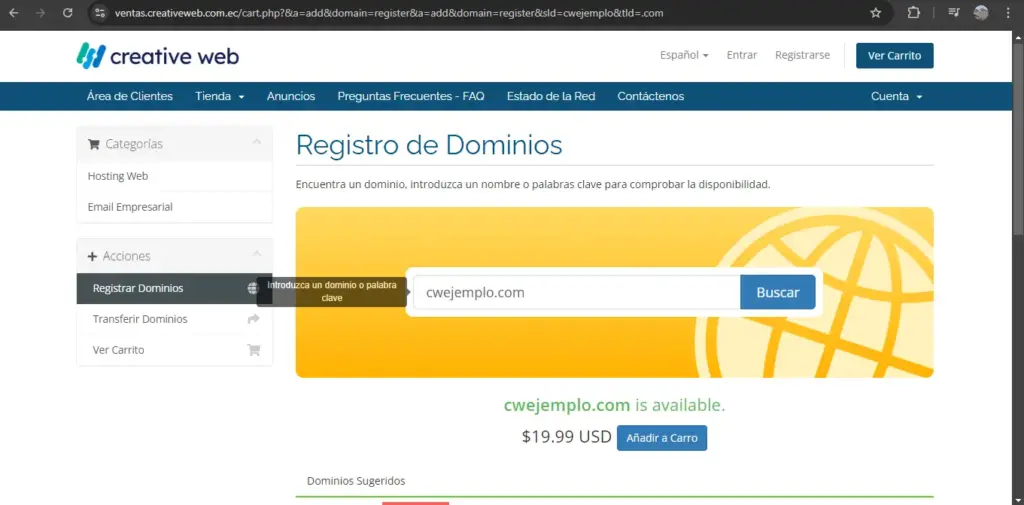 comprar tu primer dominio